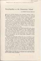 Encyclopedias in the Elementary School